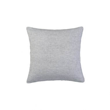 Housse de coussin carré 45 x 45 cm en lin lavé chambray Pierre