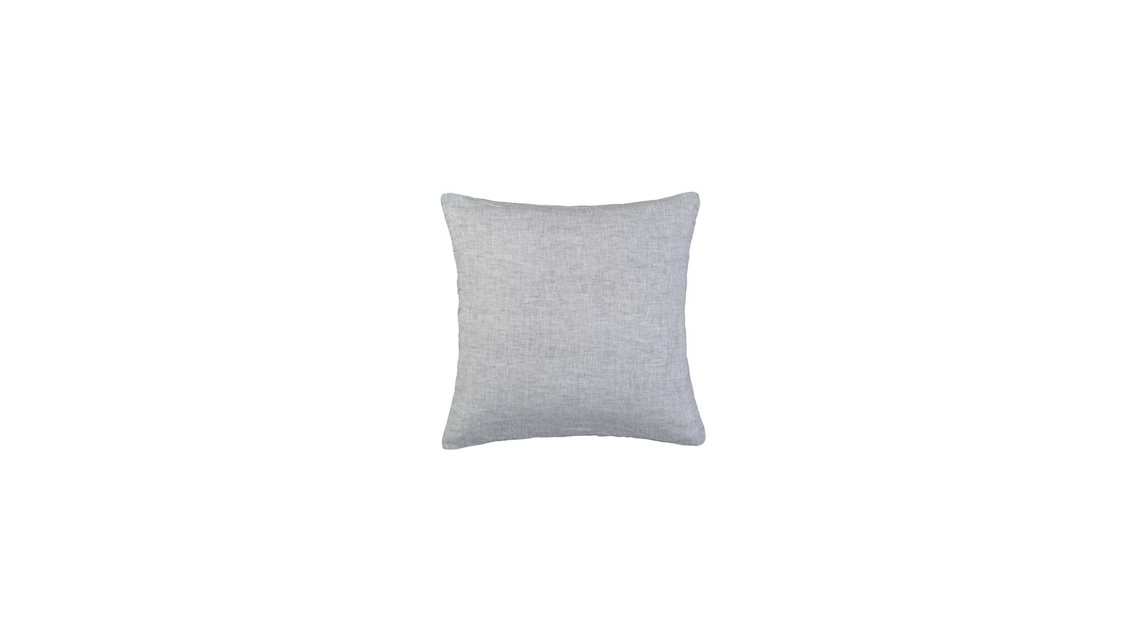 Housse de coussin carré 45 x 45 cm en lin lavé chambray Pierre