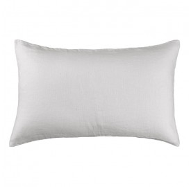 Housse de coussin rectangulaire 40 x 60 cm en lin lavé uni Petit Lait