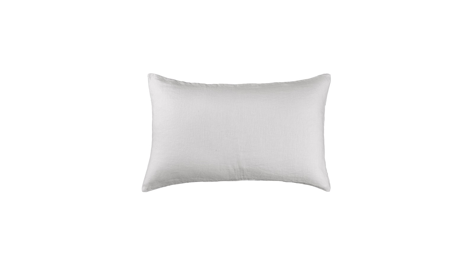 Housse de coussin rectangulaire 40 x 60 cm en lin lavé uni Petit Lait