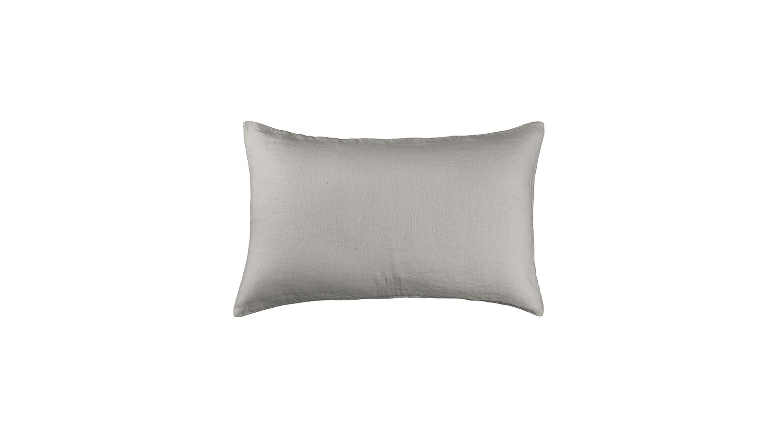 Housse de coussin rectangulaire 40 x 60 cm en lin lavé uni Argile