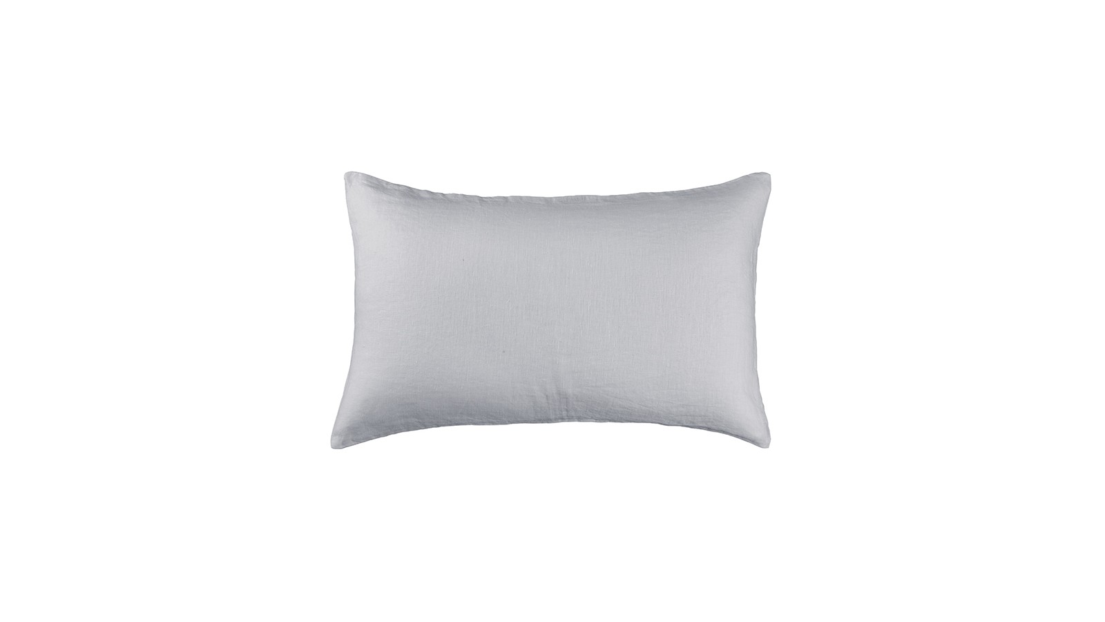 Housse de coussin rectangulaire 40 x 60 cm en lin lavé uni Gris Buée