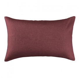 Housse de coussin rectangulaire 40 x 60 cm en lin lavé uni Rose Tomette