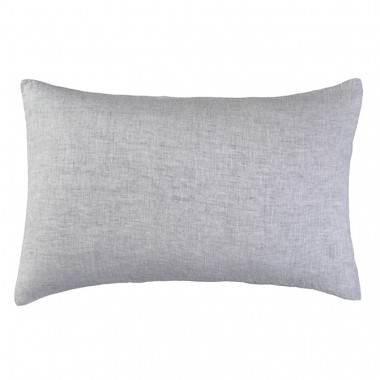 Housse de coussin rectangulaire 40 x 60 cm en lin lavé chambray Pierre