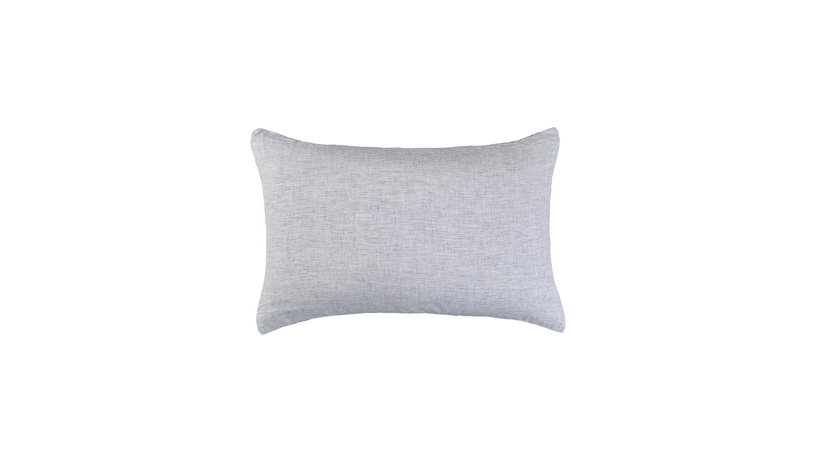 Housse de coussin rectangulaire 40 x 60 cm en lin lavé chambray Rayure Colette Denim