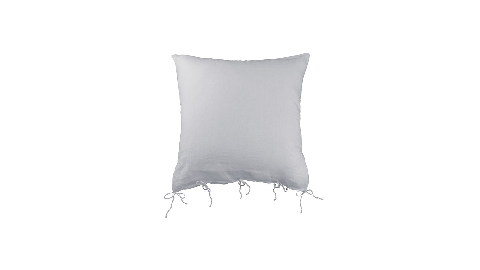 Housse de coussin carrée 80 x 80 cm en lin lavé uni Gris Buée