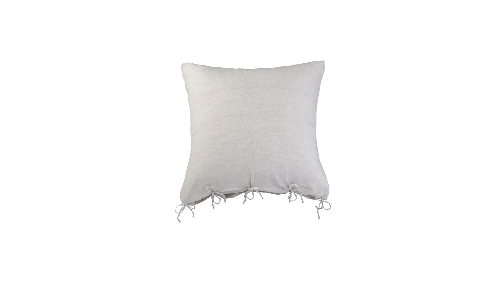 Housse de coussin carrée 80 x 80 cm en lin lavé chambray Lin