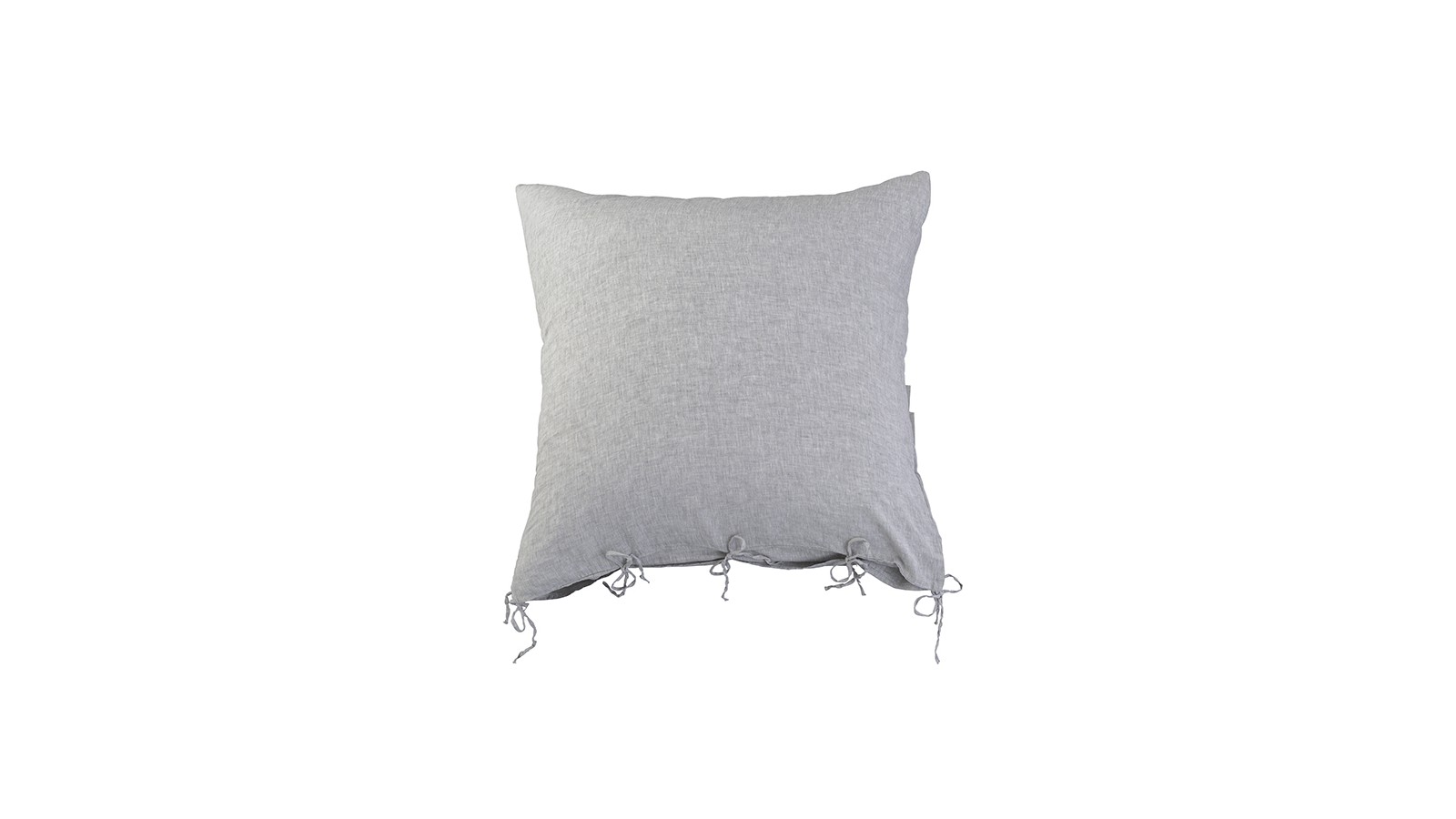 Housse de coussin carrée 80 x 80 cm en lin lavé chambray Pierre