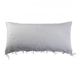 Housse de coussin rectangulaire 70 x 140 cm en lin lavé chambray Pierre