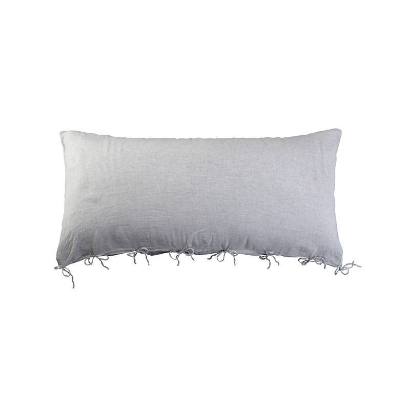 Housse de coussin rectangulaire 70 x 140 cm en lin lavé chambray Pierre