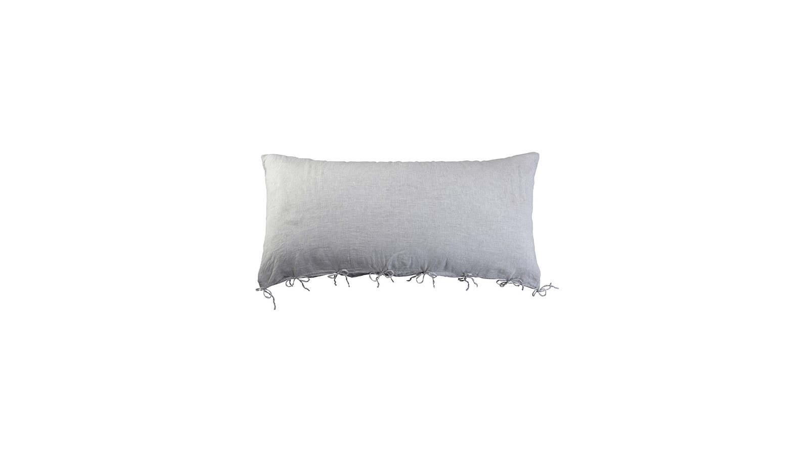 Housse de coussin rectangulaire 70 x 140 cm en lin lavé chambray Pierre