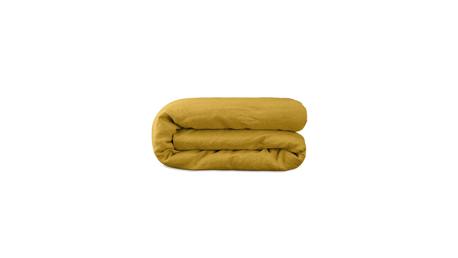 Housse chemin de lit 80 x 200 cm en lin lavé uni Jaune Safran Housse chemin de lit 80 x 200 cm en lin lavé uni Jaune Safran
