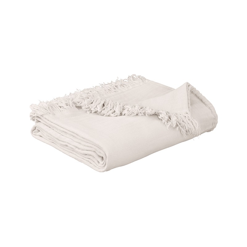 Couvre lit en gaze de coton bio Rose Yogourt Couvre lit en gaze de coton bio Rose Yogourt