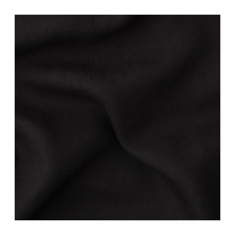 Lin lavé uni Noir Noir Lin lavé uni Noir Noir