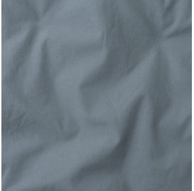 Coton lavé percale Bleu Orage