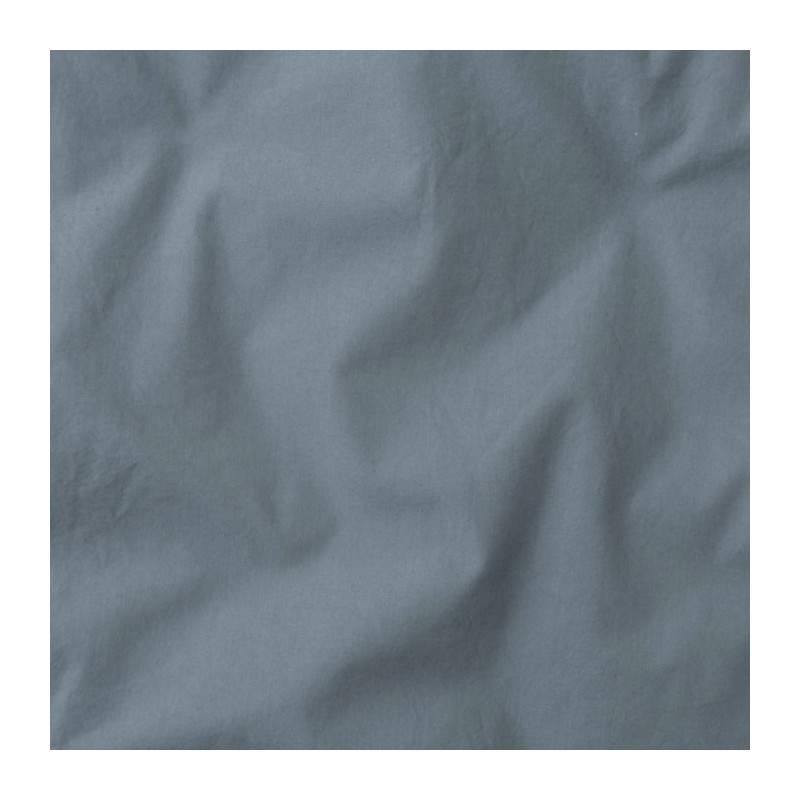 Coton lavé percale Bleu Orage