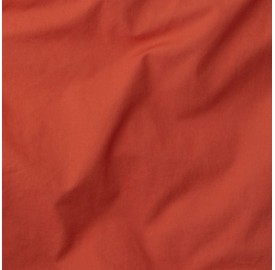 Coton lavé percale Orange Terracotta