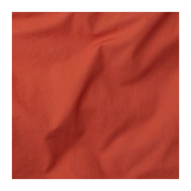 Coton lavé percale Orange Terracotta