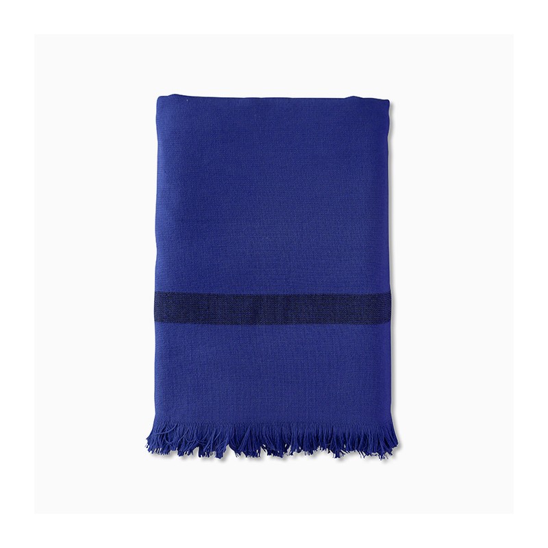 Fouta éponge 90 x 200 cm en coton bio Bleu Klein