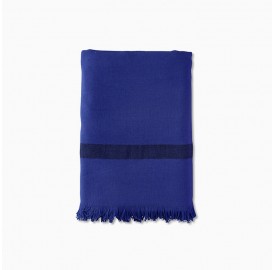 Fouta éponge enfant 70 x 140 cm en coton bio Bleu Outremer