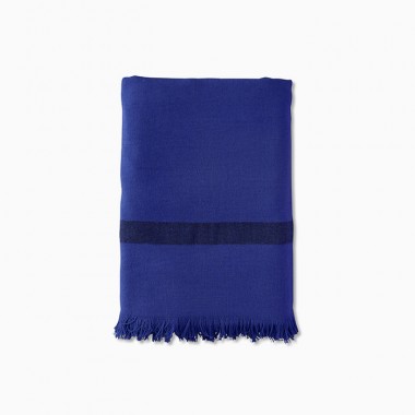 Fouta éponge enfant 70 x 140 cm en coton bio Bleu Outremer