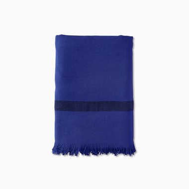 Fouta éponge enfant 70 x 140 cm en coton bio Bleu Klein