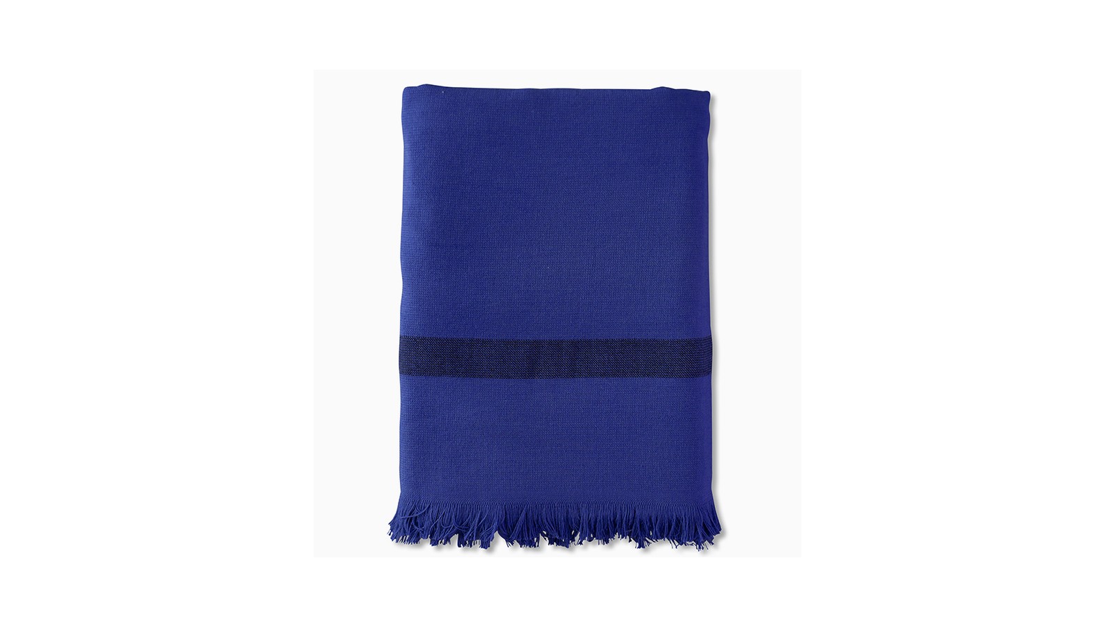 Fouta 2 places éponge 200 x 200 cm en coton bio Bleu Klein