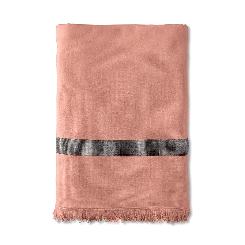 Fouta 2 places éponge 200 x 200 cm en coton bio Rose Melba Fouta 2 places éponge 200 x 200 cm en coton bio Rose Melba