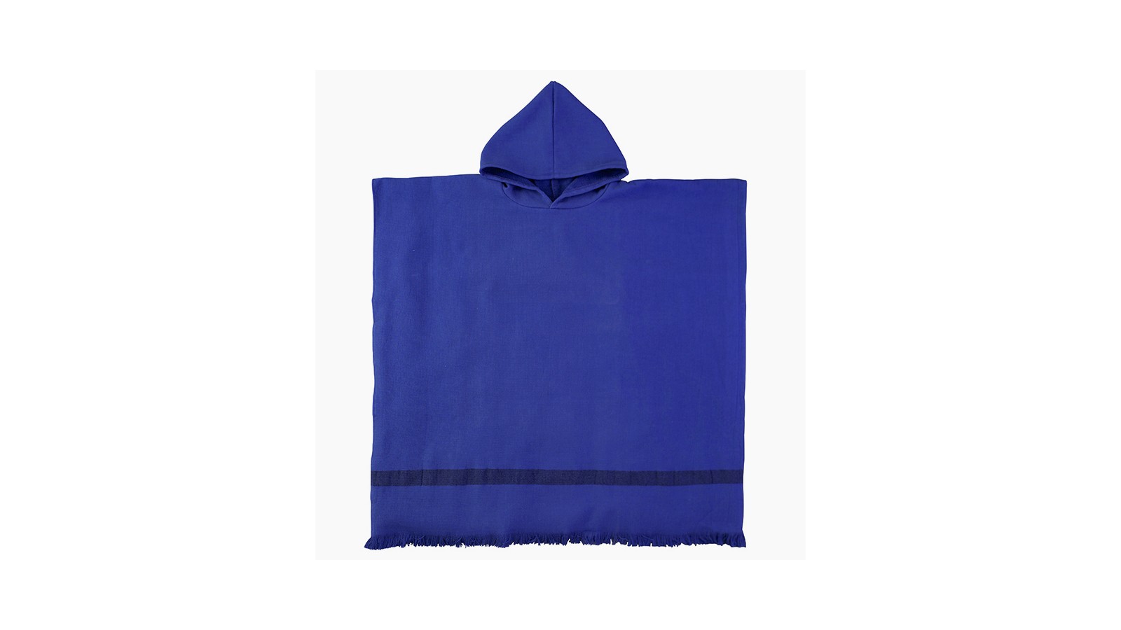 Poncho enfant en éponge de coton bio Bleu Outremer