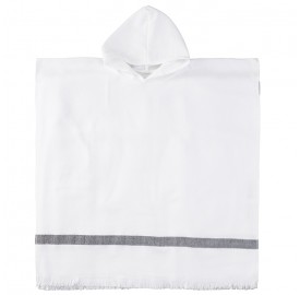 Poncho adulte en éponge de coton bio Blanc Optique