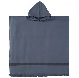 Poncho adulte en éponge de coton bio Encre