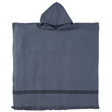 Poncho adulte en éponge de coton bio Encre