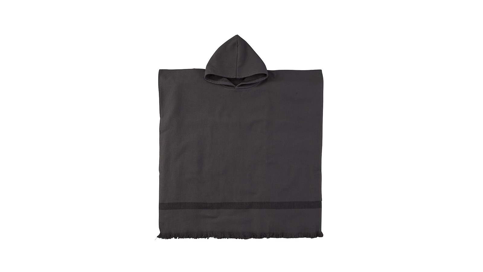 Poncho adulte en éponge de coton bio Charbon