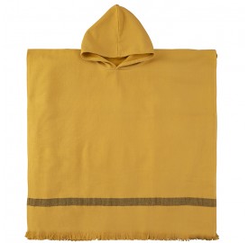 Poncho adulte en éponge de coton bio Jaune Pépite