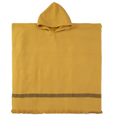 Poncho adulte en éponge de coton bio Jaune Pépite