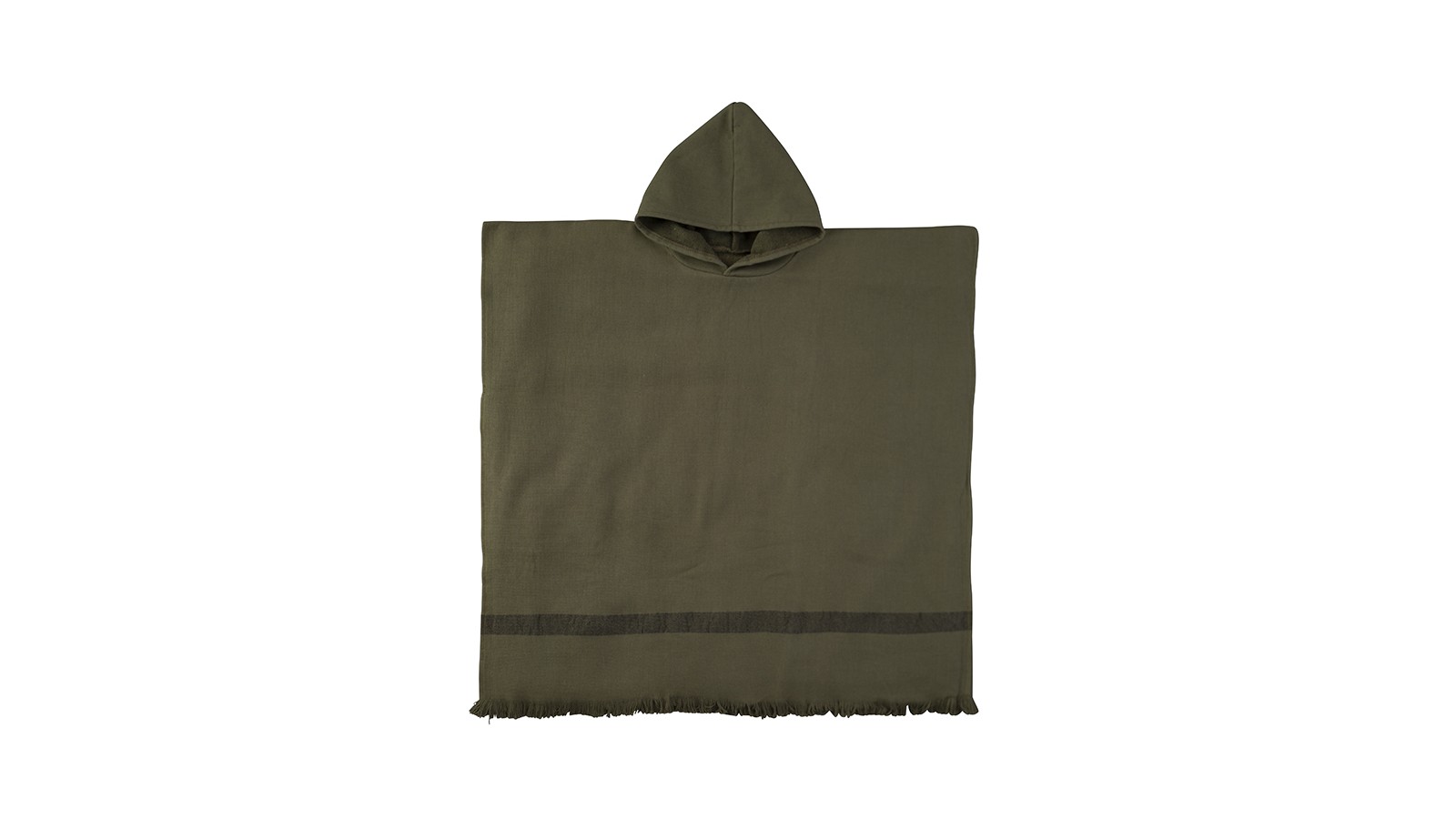 Poncho adulte en éponge de coton bio Kaki