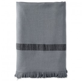 Fouta 2 places éponge 200 x 200 cm en coton bio Gris Cendre