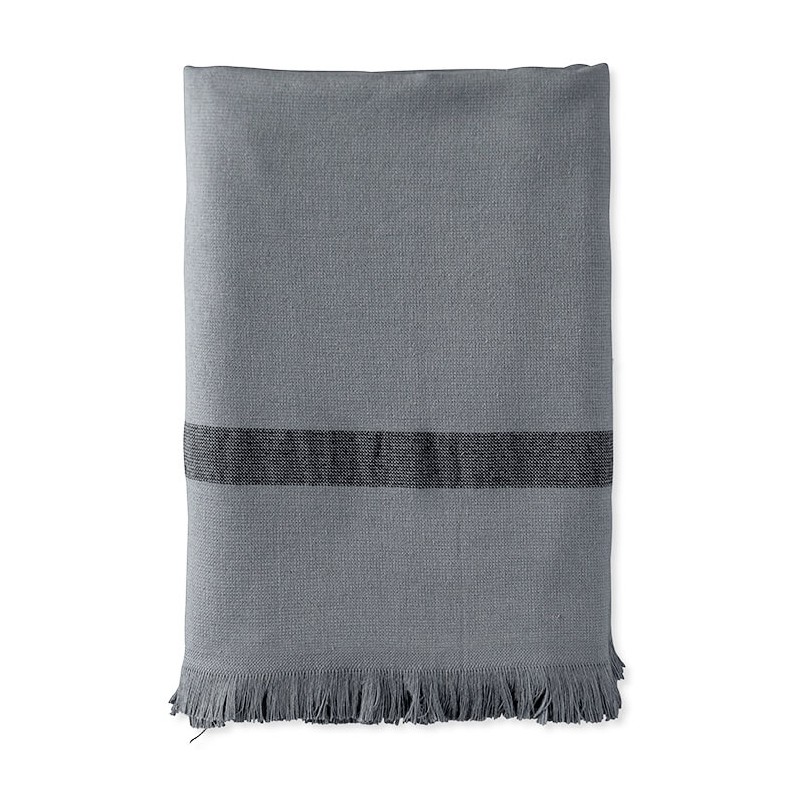 Fouta 2 places éponge 200 x 200 cm en coton bio Gris Cendre