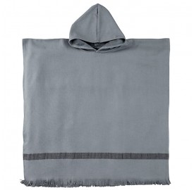 Poncho adulte en éponge de coton bio Gris Cendre