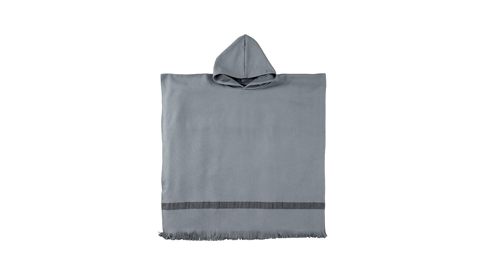 Poncho adulte en éponge de coton bio Gris Cendre