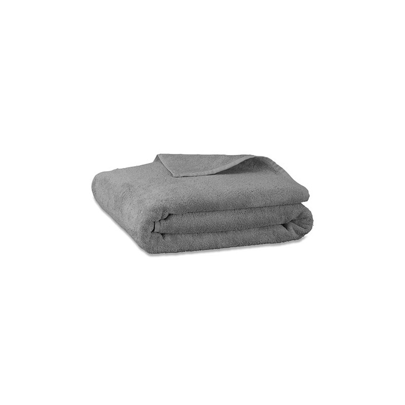 Serviette de bain en éponge de coton bio Gris Cendre