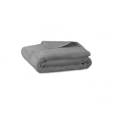 Serviette de bain en éponge de coton bio Gris Cendre