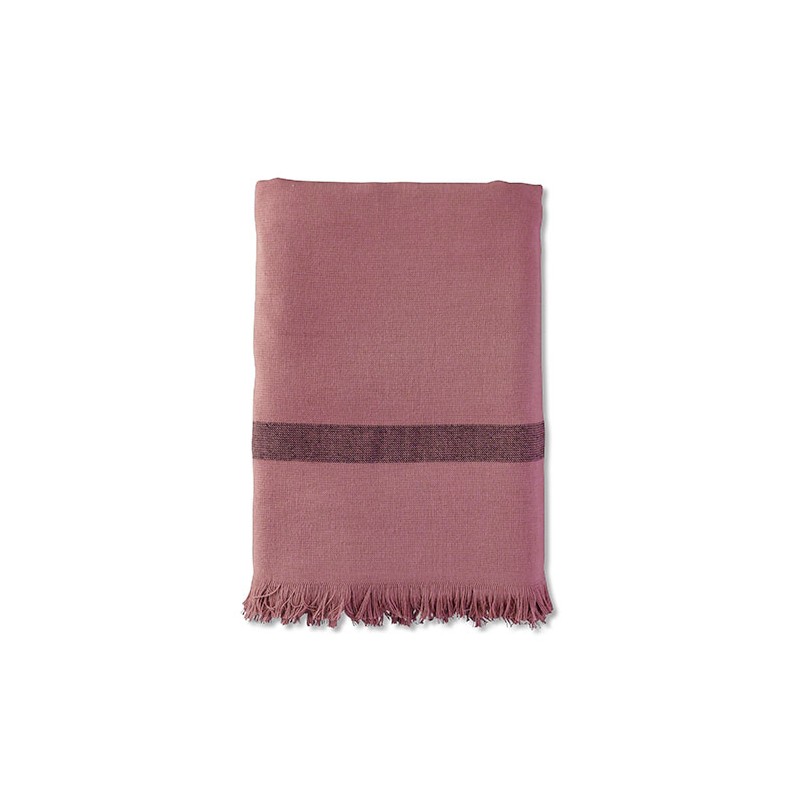 Fouta éponge enfant 70 x 140 cm en coton bio Rose Boudoir