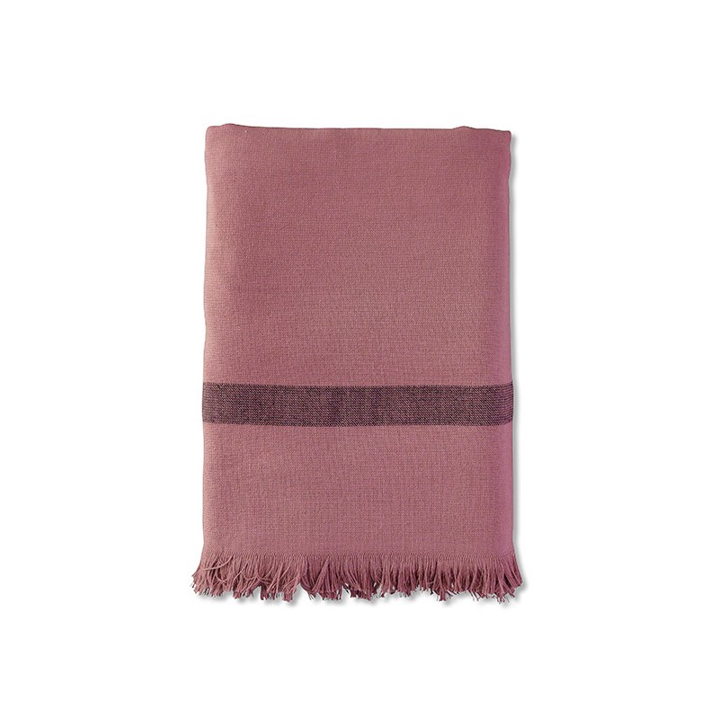 Fouta éponge 90 x 200 cm en coton bio Rose Boudoir