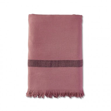 Fouta éponge 90 x 200 cm en coton bio Rose Boudoir