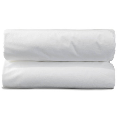 Drap housse 2 personnes en coton lavé percale bio Petit Lait
