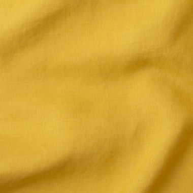 Lin lavé uni Jaune Safran