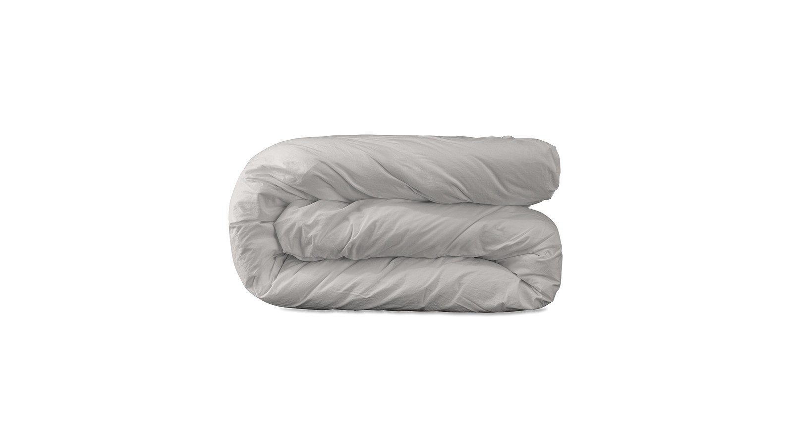 Housse de couette 2 personnes en coton lavé percale bio Argile