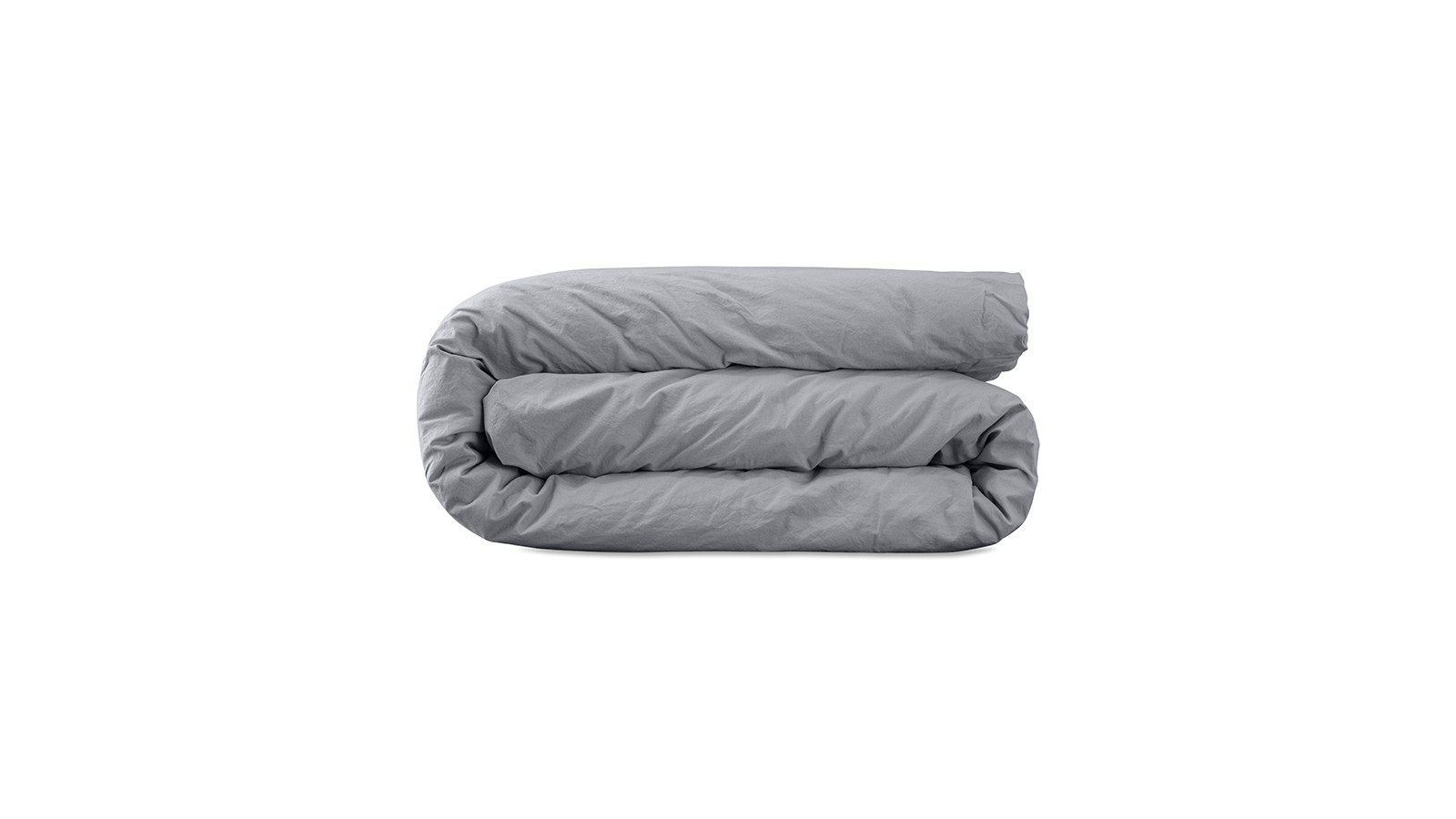 Housse de couette 2 personnes en coton lavé percale bio Gris Ciment Housse de couette 2 personnes en coton lavé percale bio Gris Ciment