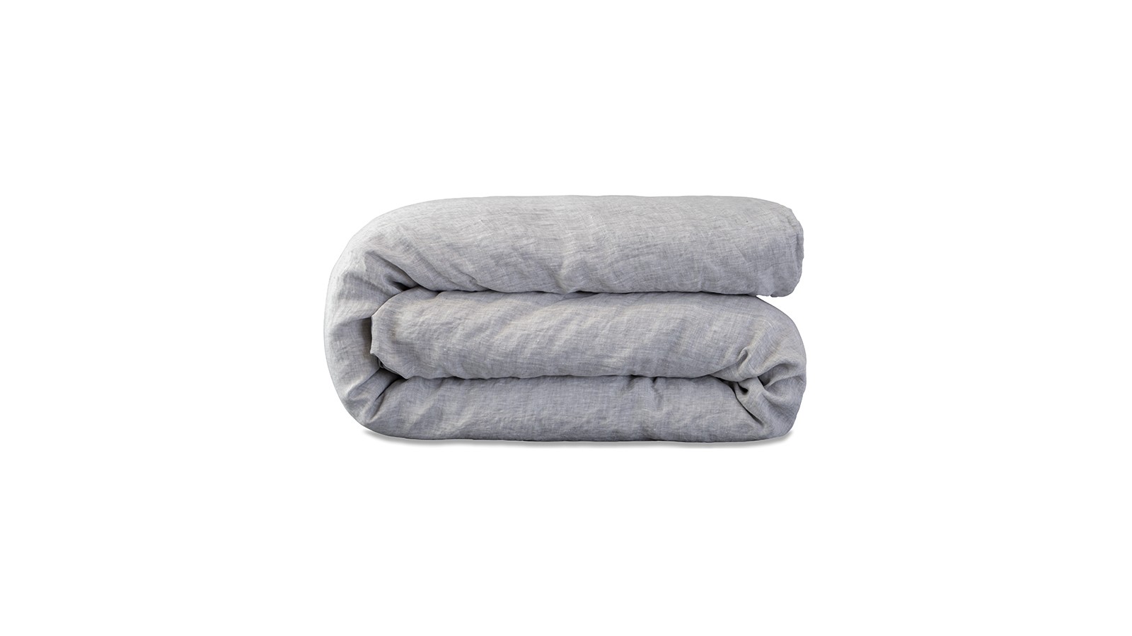 Housse de couette lit bébé 100 x 140 cm en lin lavé chambray Charbon